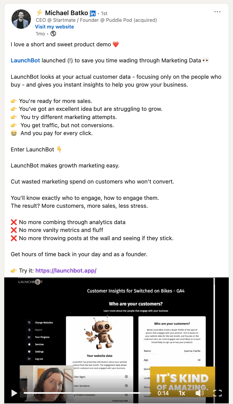 michael batko startup marketing linkedin australia